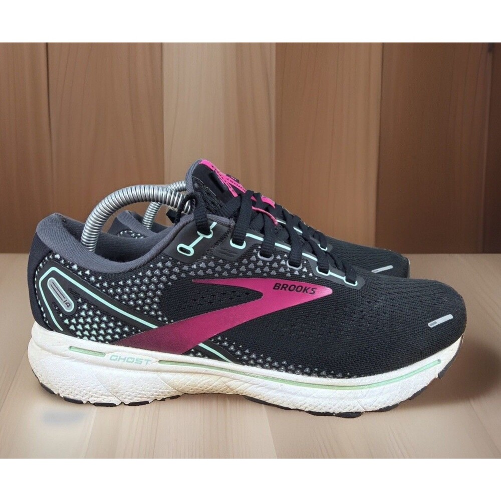 Brooks Ghost 14 Women's Running Shoes Black Pink Athletic 9.5D NO Insoles